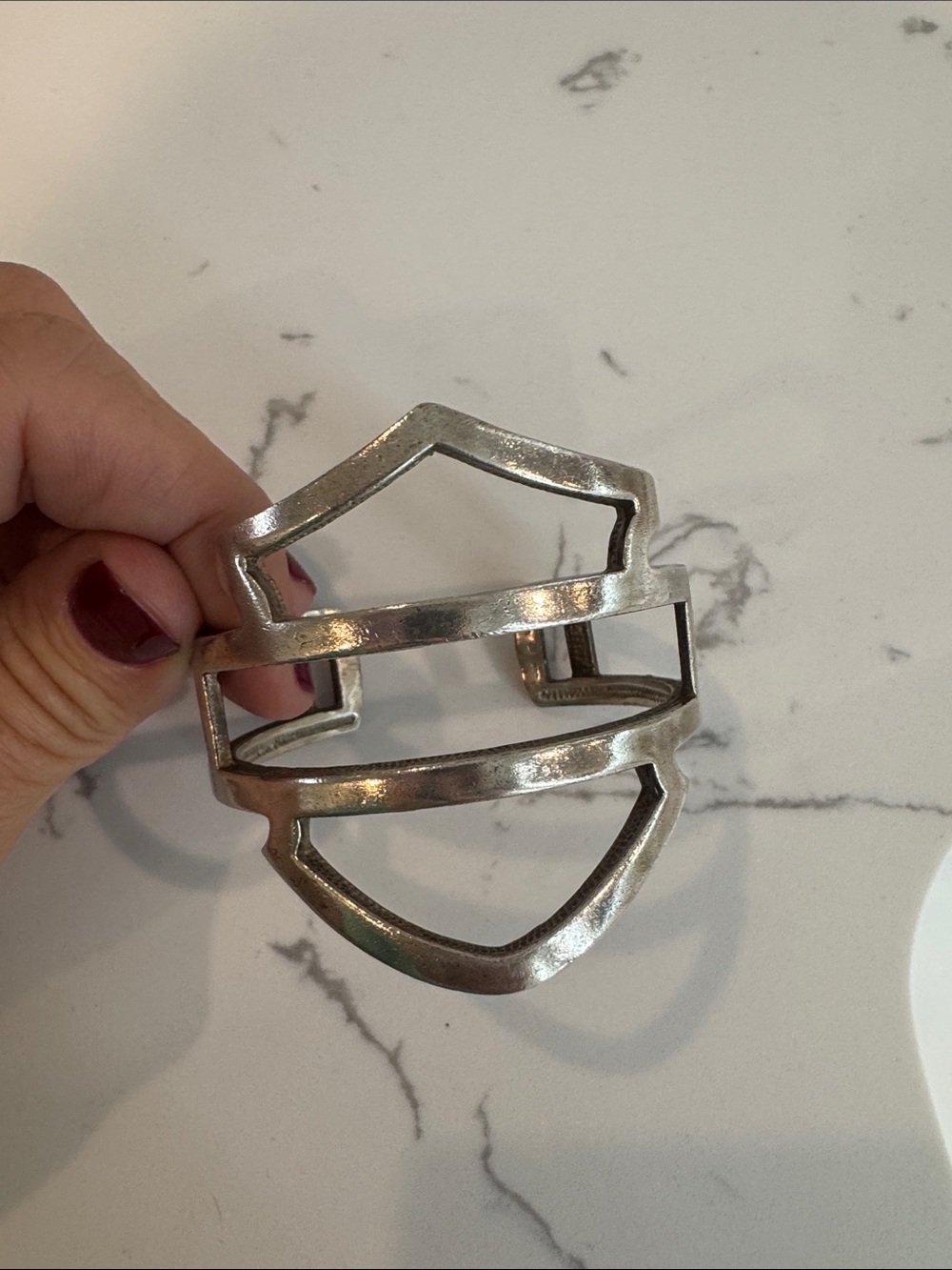 RARE Harley-Davidson SterlingSilver B&S Cuff Bracelet - Women Accessories